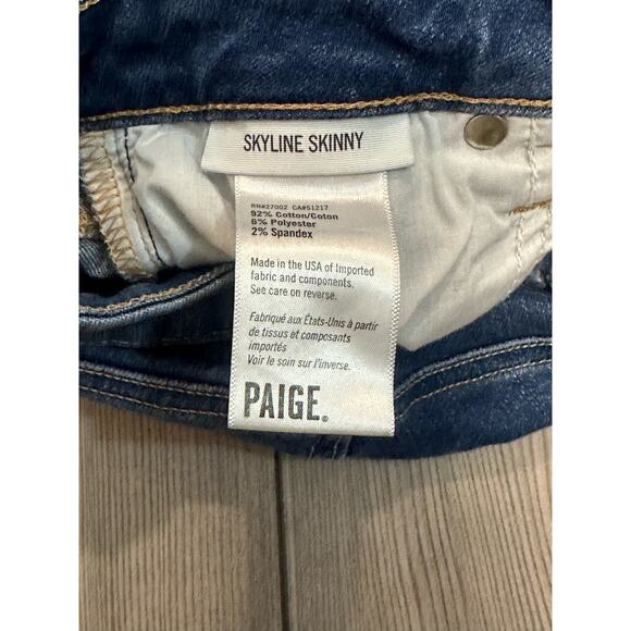 Paige SkyLine  Skinny Raw Hem Jeans Size 25 - Picture 5 of 9